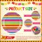 60 Pcs 60 Pcs Mexican Serape Fiesta Paper Plates 7" Disposable Fiesta Party Decor Mexico Stripes Dessert Plate Colorful Mexico Platter Supply for Cinco De Mayo Piñata Dinner Tableware